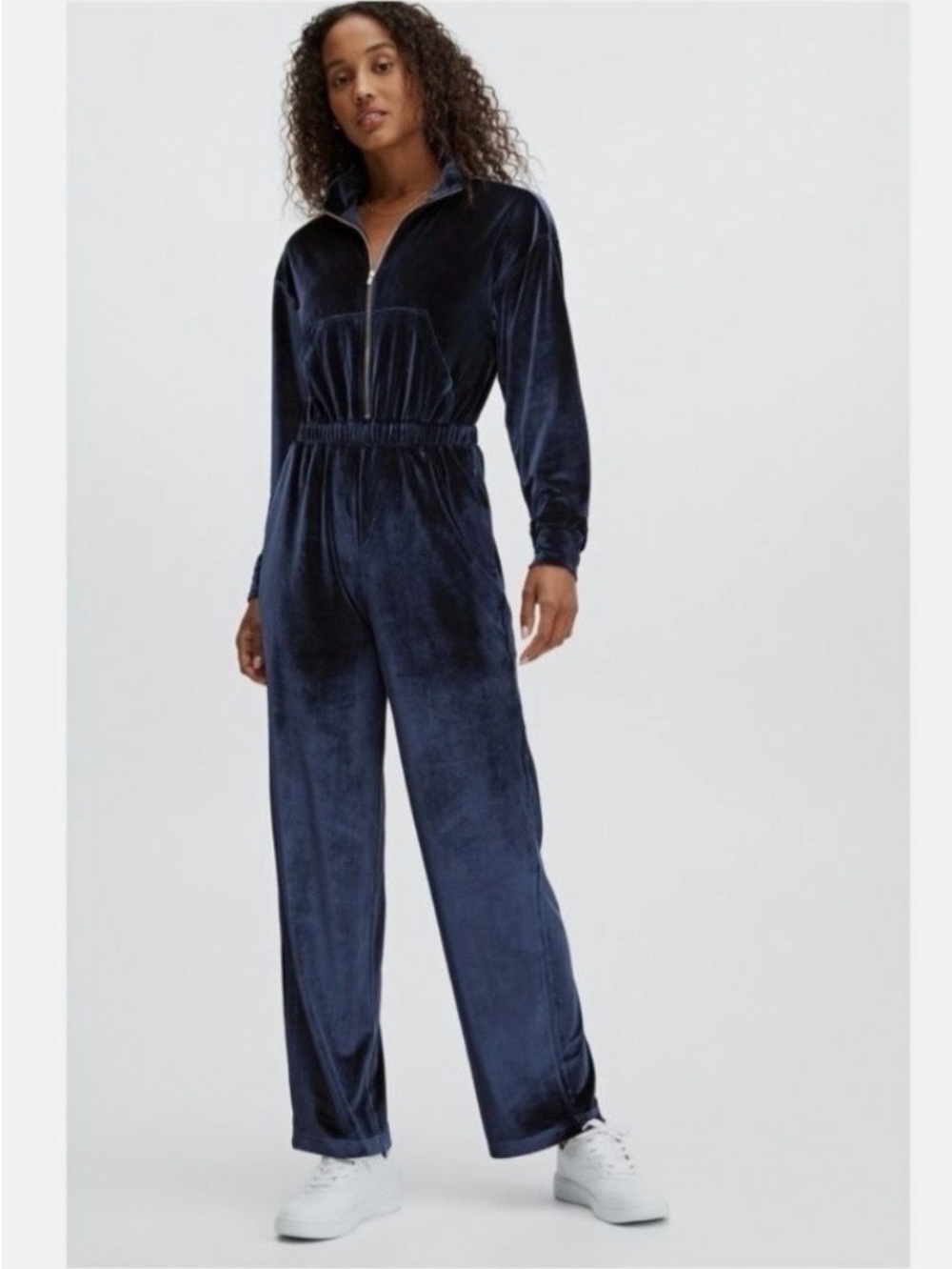 Fabletics Midnight Velvet Long Sleeve High-Neck Dress